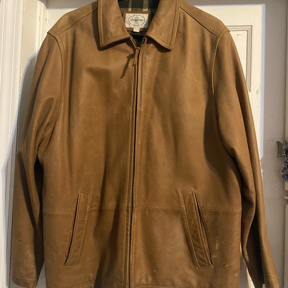 SOLD Vintage Línea Uomo Italian Leather Jacket